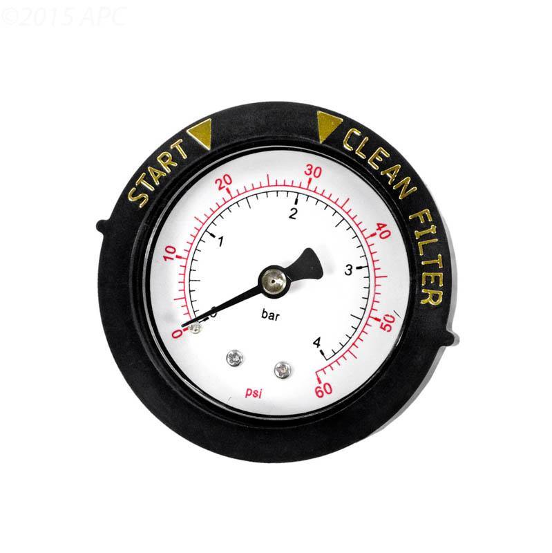 Back Mount Pressure Gauge - PG3024B - Yardandpool.com